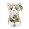 Peluche chat gris 18 cm écologique