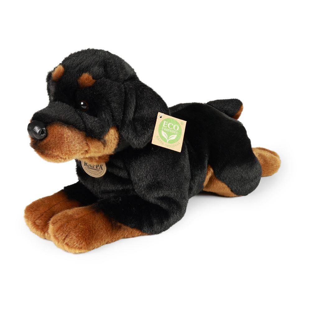 Peluche chien rottweiler 39 cm écologique