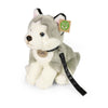 Peluche chien husky 28 cm écologique