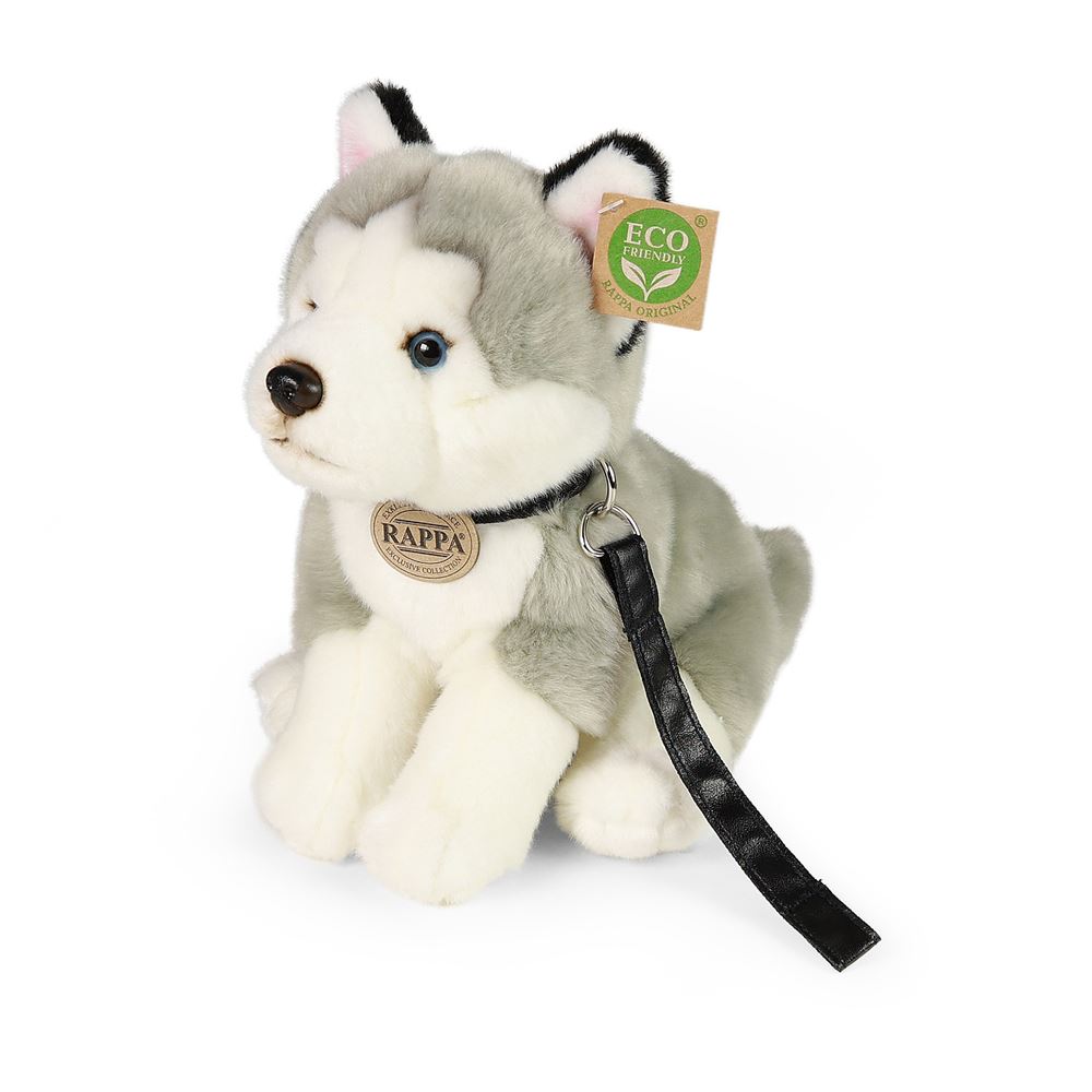 Peluche chien husky 28 cm écologique