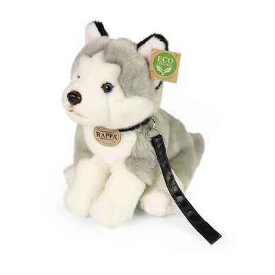 Peluche chien husky 28 cm écologique