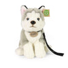Peluche chien husky 28 cm écologique