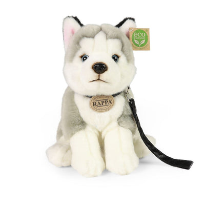 Peluche chien husky 28 cm écologique