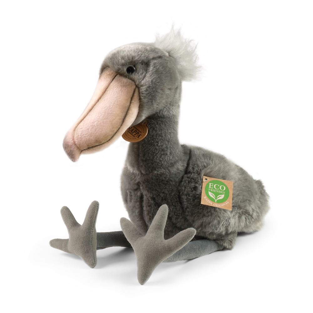 Peluches cigogne bec-de-plume 33 cm éco-responsable