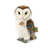 Rappa peluche écologique hibou d'église 27 cm - peluche réaliste fabriquée à partir de bouteilles PET recyclées - marron et blanc