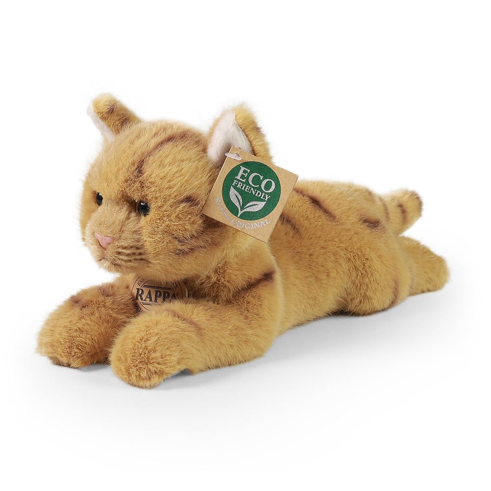 Peluche chat marron 20 cm écologique