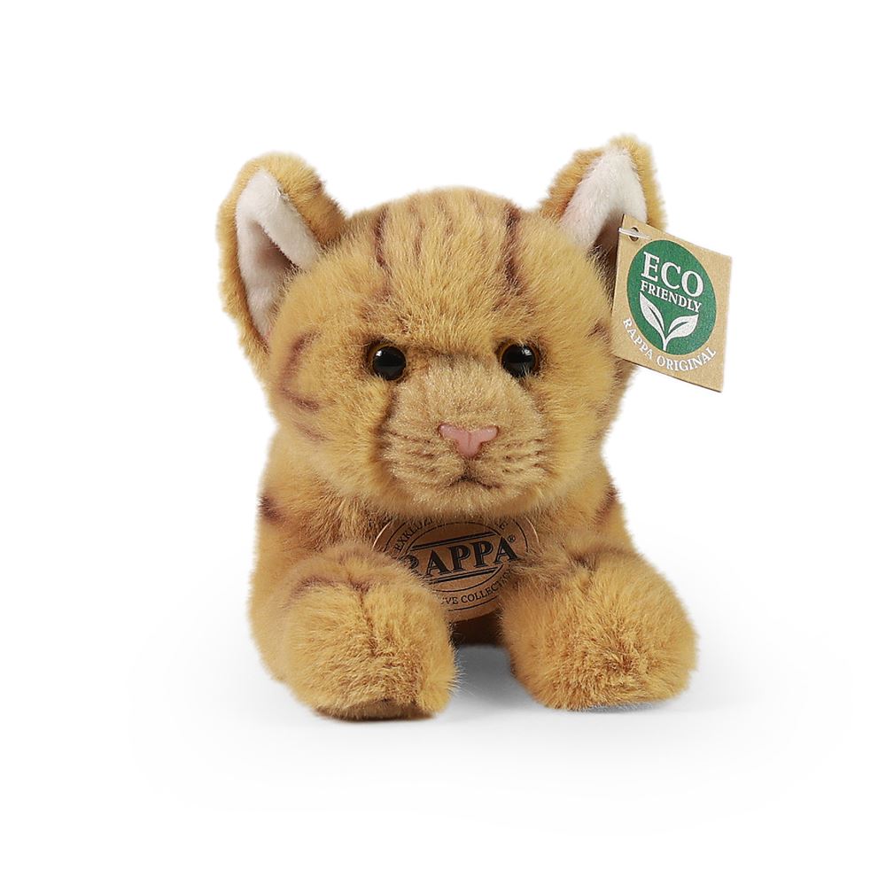 Peluche chat marron 20 cm écologique
