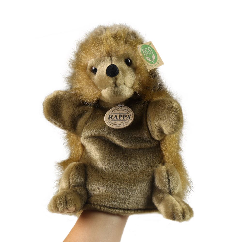 Marionnette à main hérisson en peluche 25 cm éco
