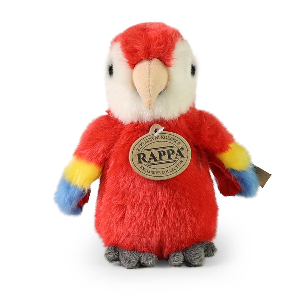 Peluche ara rouge 16 cm écologique