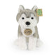 Peluche husky 23 cm douce et écologique