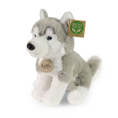 Peluche husky 23 cm douce et écologique