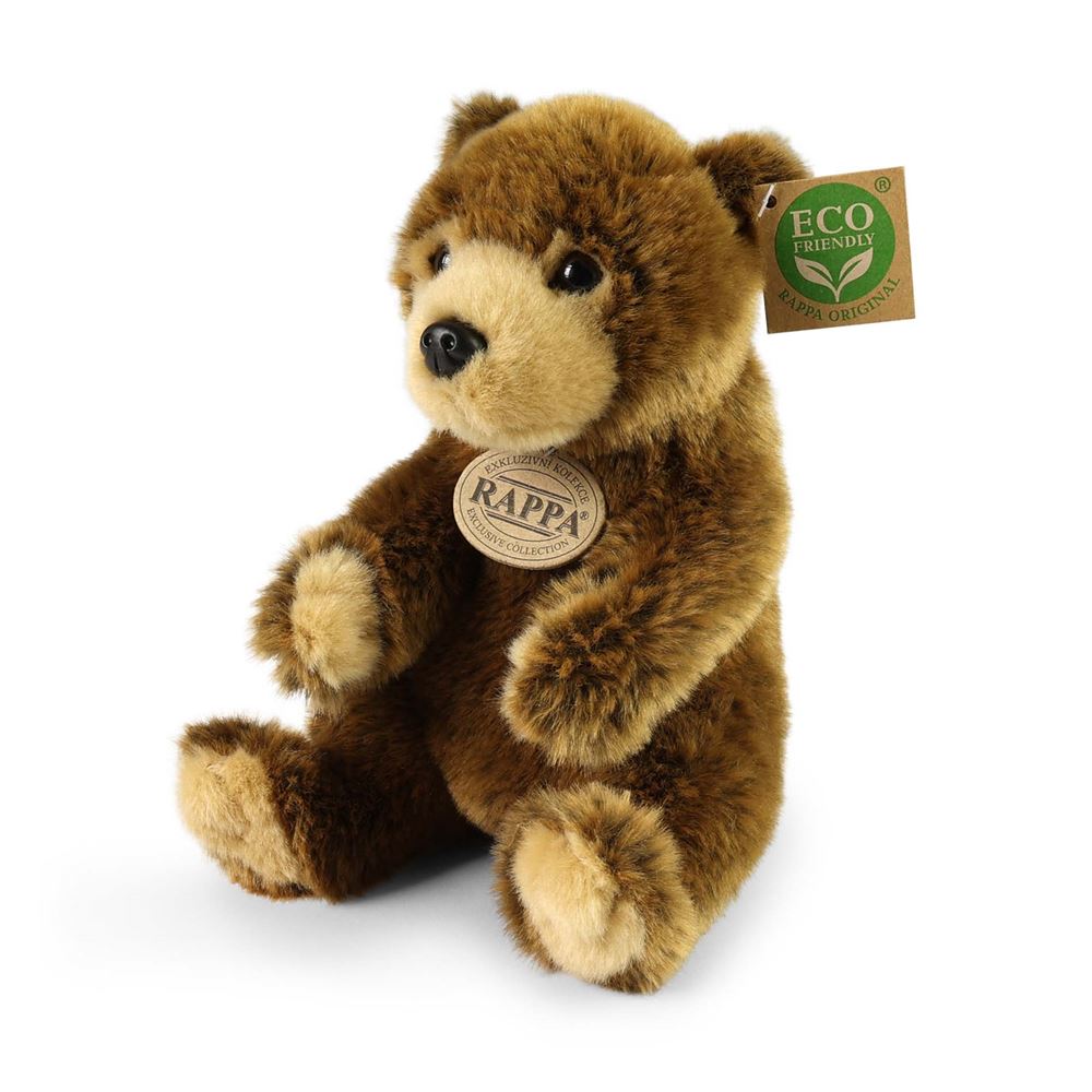 Peluche ours brun 19 cm écologique