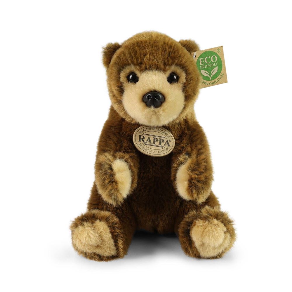 Peluche ours brun 19 cm écologique
