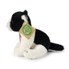 Peluche chat noir et blanc 14 cm écologique
