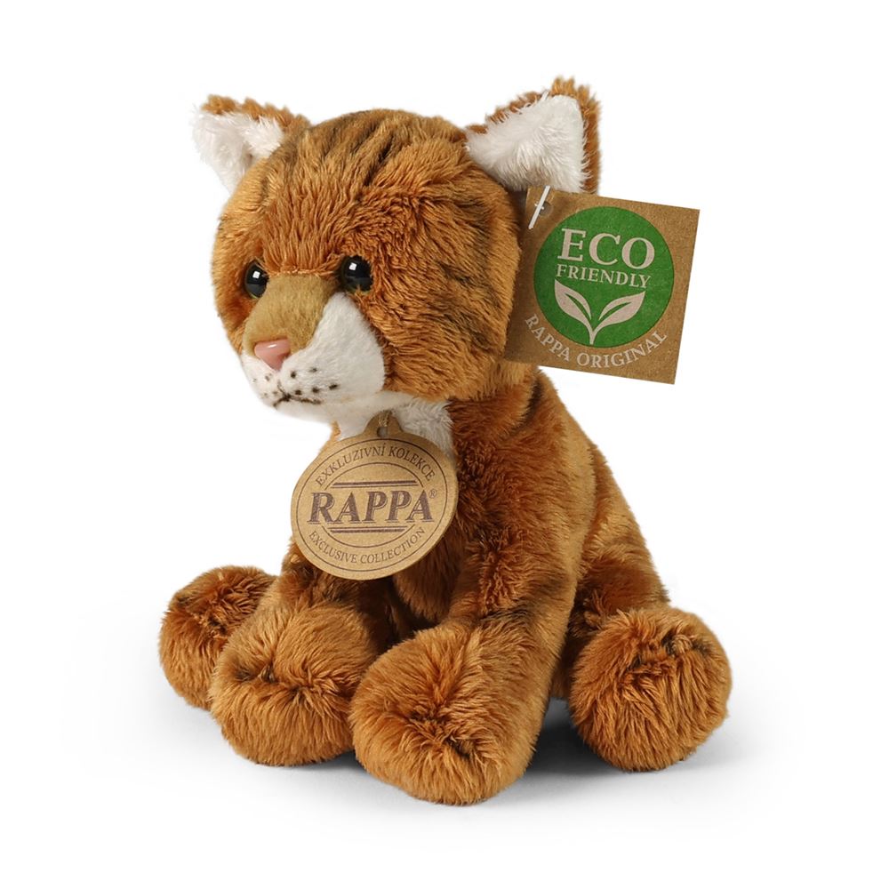 Peluche chat rouillé 14 cm écologique