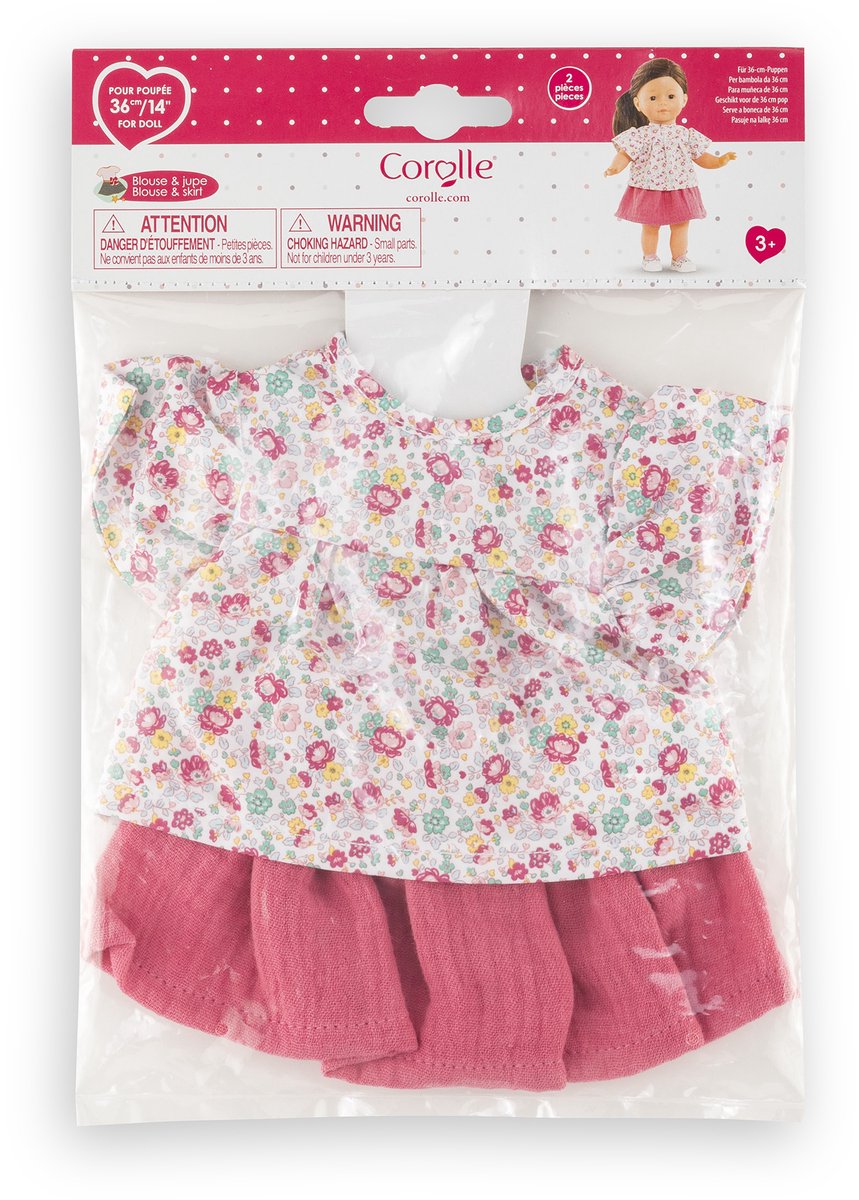 Blouse et jupe pour poupée Corolle ma - 36cm