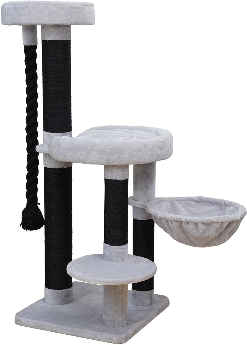Arbre à chat Ebi Nairobi gris noir 60 x 60 x 154 cm - chat