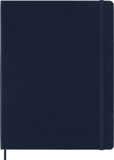 Agenda 12 mois Moleskine - 2027 - hebdomadaire - xl - couverture rigide - bleu saphir