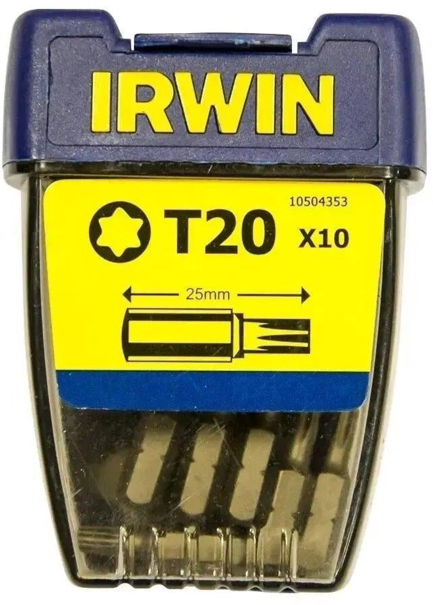 Embout à vis Irwin Torx T20 - 25 mm - 10 pièces