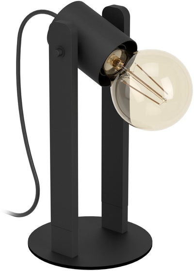 Lampe de table Eglo tennis - e27 - 25,5 cm - noir