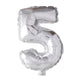 Ballon aluminium Globos numéro '5' argent 40cm