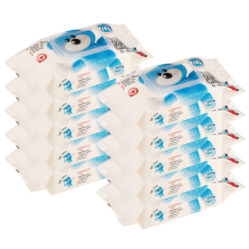 Vidaxl Baby Wipes 10 packs 720 lingettes