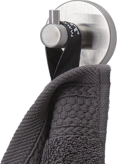 Tiger Boston - crochets à serviettes ⌀ 5 cm - sans perçage - perçage ou collage - acier inoxydable brossé