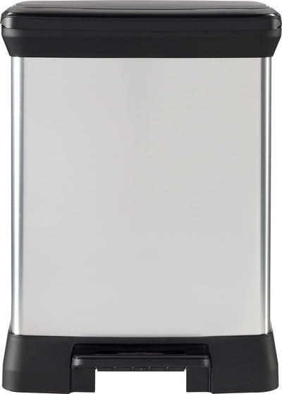 Curver poubelle à pédale déco 30 l argent 240642