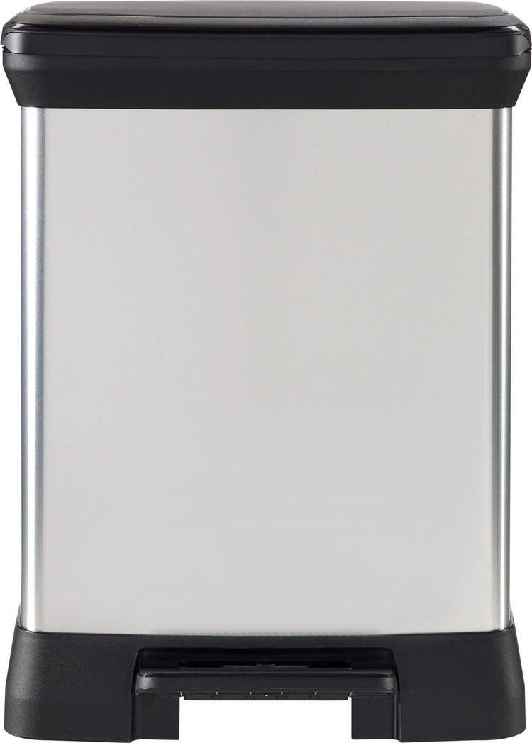 Curver poubelle à pédale déco 30 l argent 240642