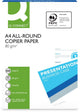 Papier de copie polyvalent Q-connect, ft a4, 80 g, boîte de 5 paquets de 500 feuilles, blanc