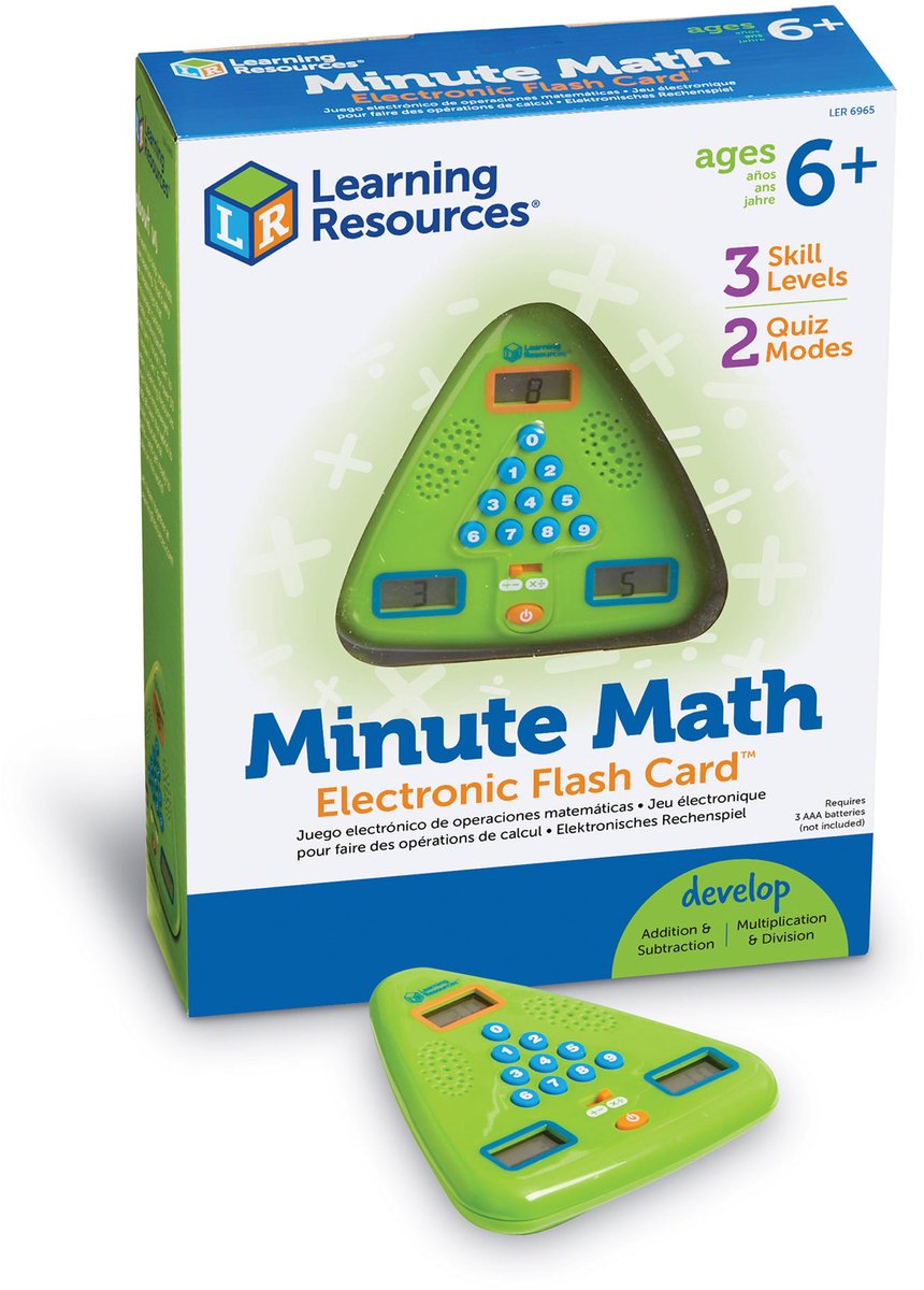 Ressources d'apprentissage carte flash électronique minute mathématiques™ - 6+