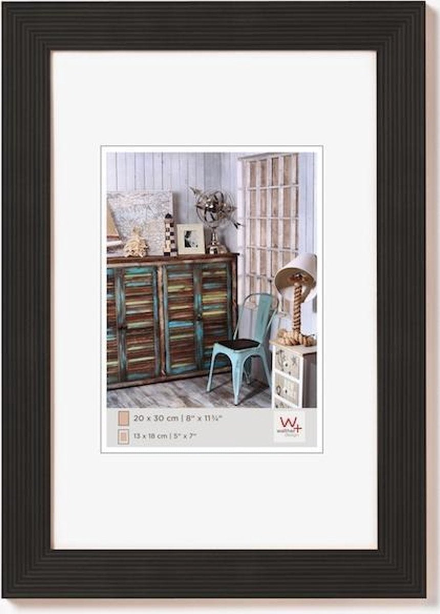 Walther Grado - cadre en bois - format photo 20x30 cm - noir