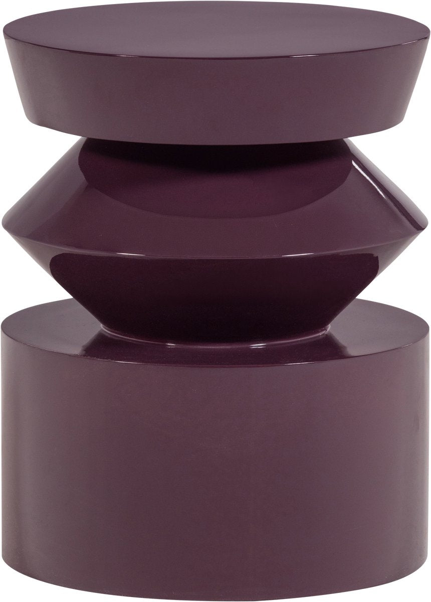 Table d'appoint Woood Auren - bois - brun violet brillant