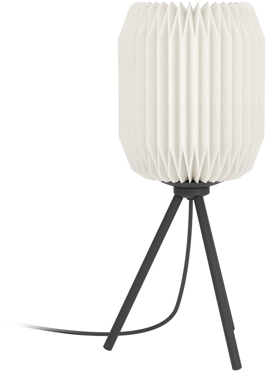 Lampe de table Eglo belgrave - e27 - 44 cm - noir et blanc - papier