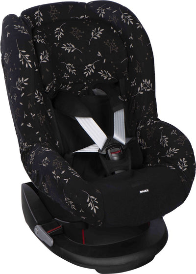 Dooky housse de siège groupe 1 housse de siège auto feuilles romantiques noir - housse de siège auto universelle maxi cosi cabriofix, housse maxi cosi galet, housse maxicosi, cybex et plus - housse de siège auto bébé universelle