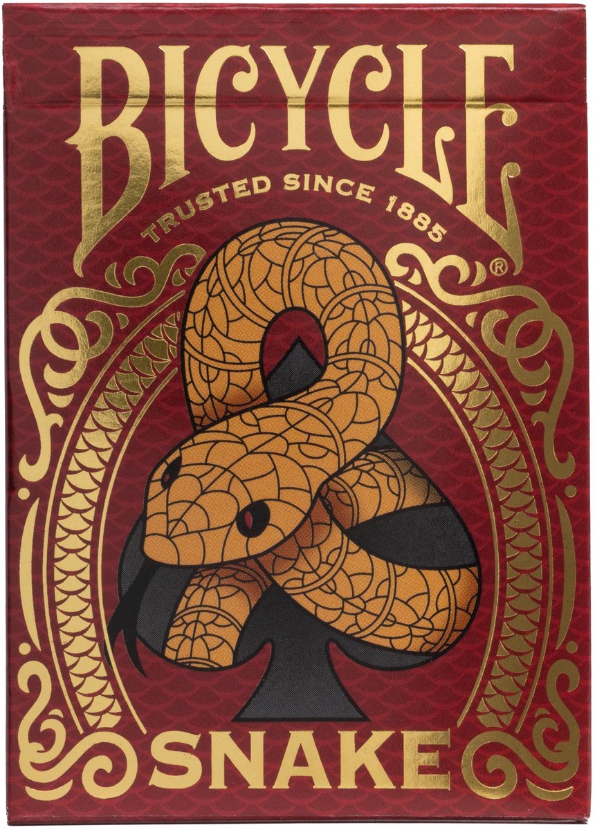 Serpent de vélo - cartes à jouer premium - poker - créatifs