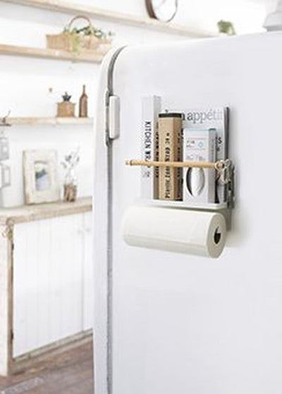 Porte-papier essuie-tout et film magnétique Yamazaki - blanc
