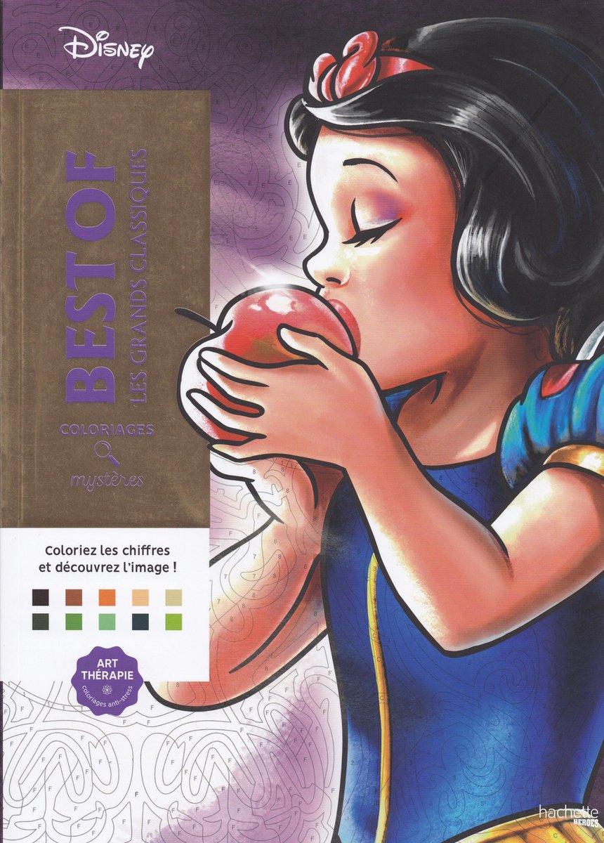 Hachette héros coloriages mystères disney best of les grands classiques - livre de coloriage pour adultes -