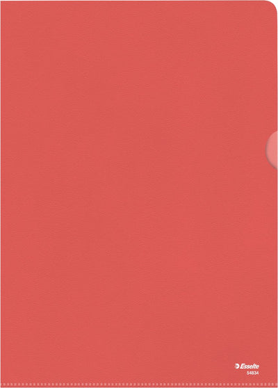 Dossier standard Esselte a4 - feuille pp 0,11 mm - 100 pièces - rouge