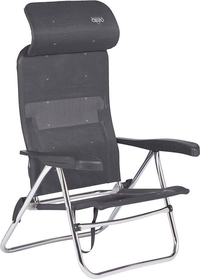 Crespo - chaise de plage - al 205 - compacte - gris foncé