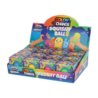 Incroyable boule de changement de couleur squishy cool fidget 6,5 cm assortis | 12 pièces