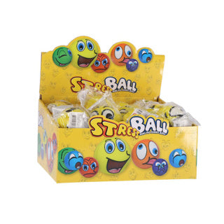 Ballon emoji mousse 6,3 cm assorti | 24 pieces