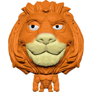 Splats tête de lion orange 11 cm | 3 pièces