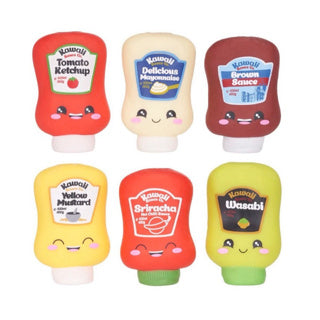 Sauces squishy foodies kawaii 10cm 6 asst | 12 pièces