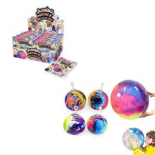 Boule à bulles en marbre gonflable jusqu'à 80 cm | 12 pièces