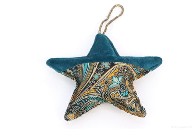 Hbx natural living décoration suspendue étoile paisley 14x14cm