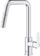 Mitigeur monocommande Grohe quickfix start - extractible - deux types de jets - chromé