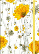 Carnet compact Peter Pauper - fleurs jaunes - avec fermeture élastique - 13x18 cm