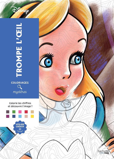 Hachette Disney livre de coloriage couleur par numéro pour adultes - difficulté facile