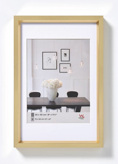 Style Walther en acier - cadre en plastique - format photo 20x30 cm - doré